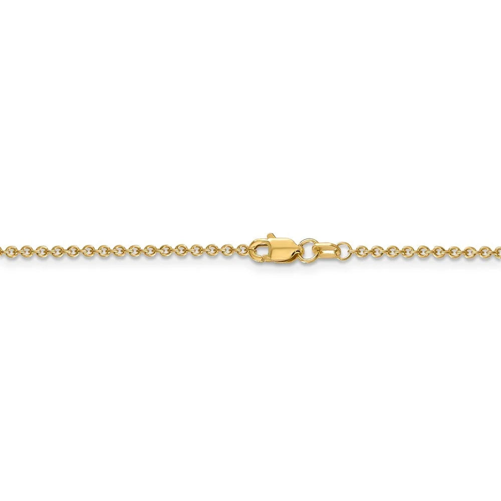 14k Gold 1.6mm Cable Chain Necklace 30 Inch 5.0 Grams O5104