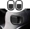 Black Carbon Fiber Seat Switch Panel Sticker 2PCS A728