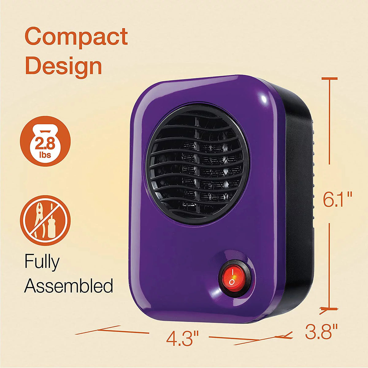 Purple Mini Space Heater V15149
