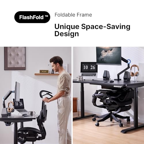 Ergonomic Office Chair with Footrest, Mesh Office Chair with Headrest (Gray, Medium) G18753