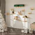 16 Pcs Wall Mounted Cat Shelves with Bed and Scratching Post A515407