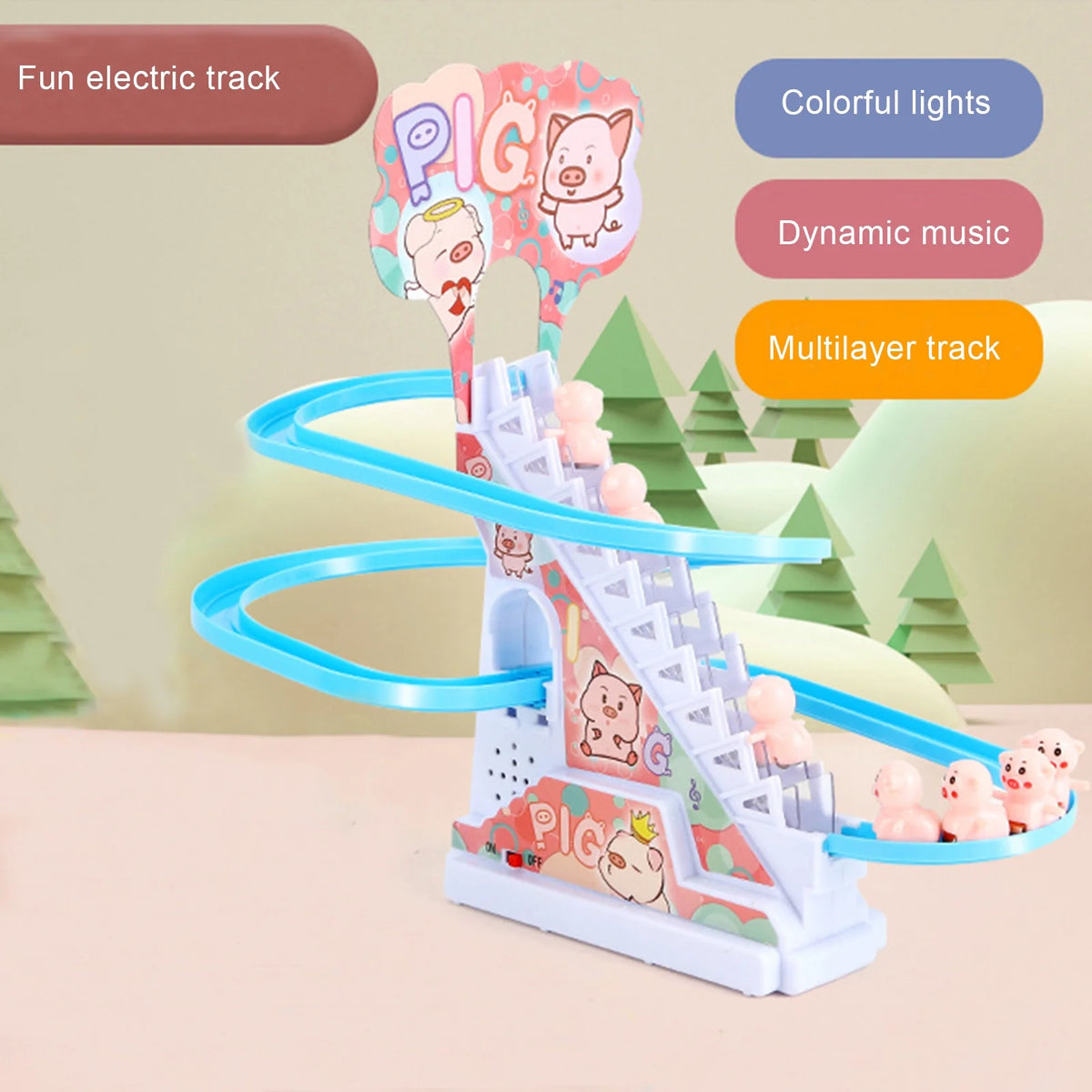 Roller Coaster Piggy Track Toy H246423