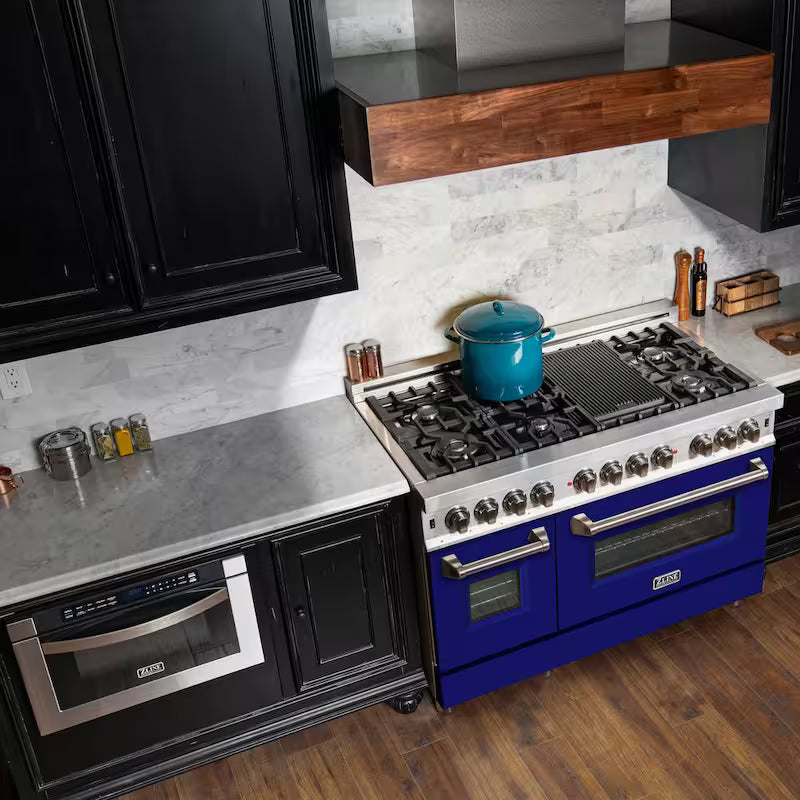 7 Burner Double Oven Dual Fuel Range in Stainless Steel R647