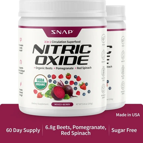Organic Beet Root Nitric Oxide Powder with Amino Acids 250g 2-Pack O711