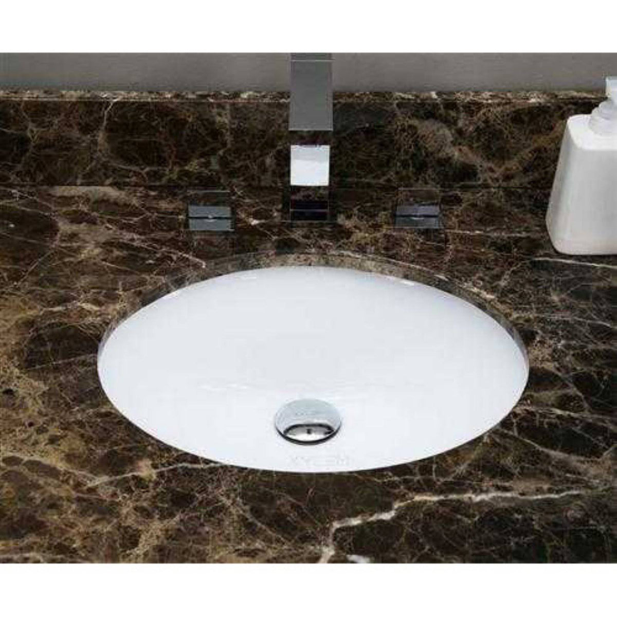 White Oval Undermount Sink W211350
