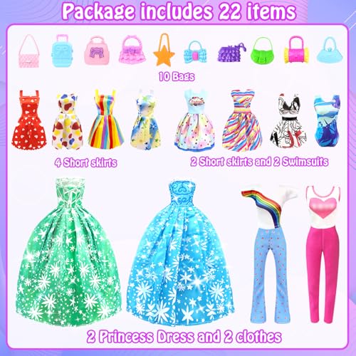 82PCS Doll Clothes and Accessories with Closet for 11.5 Inch Doll G180