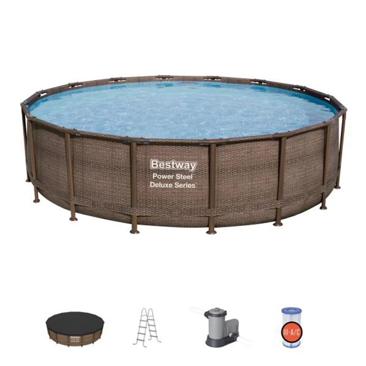 16ft x 48in Round Frame Above Ground Pool Set E699938