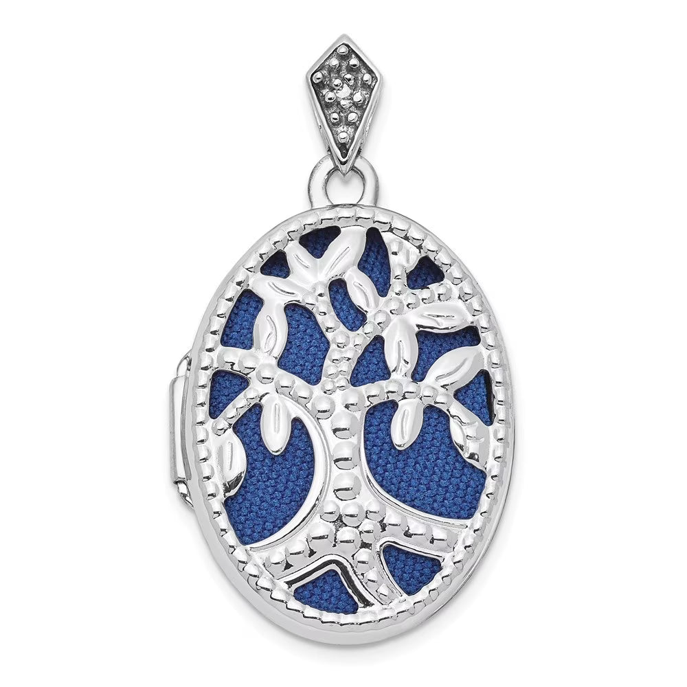 14k White Gold Diamond Locket Pendant G38233