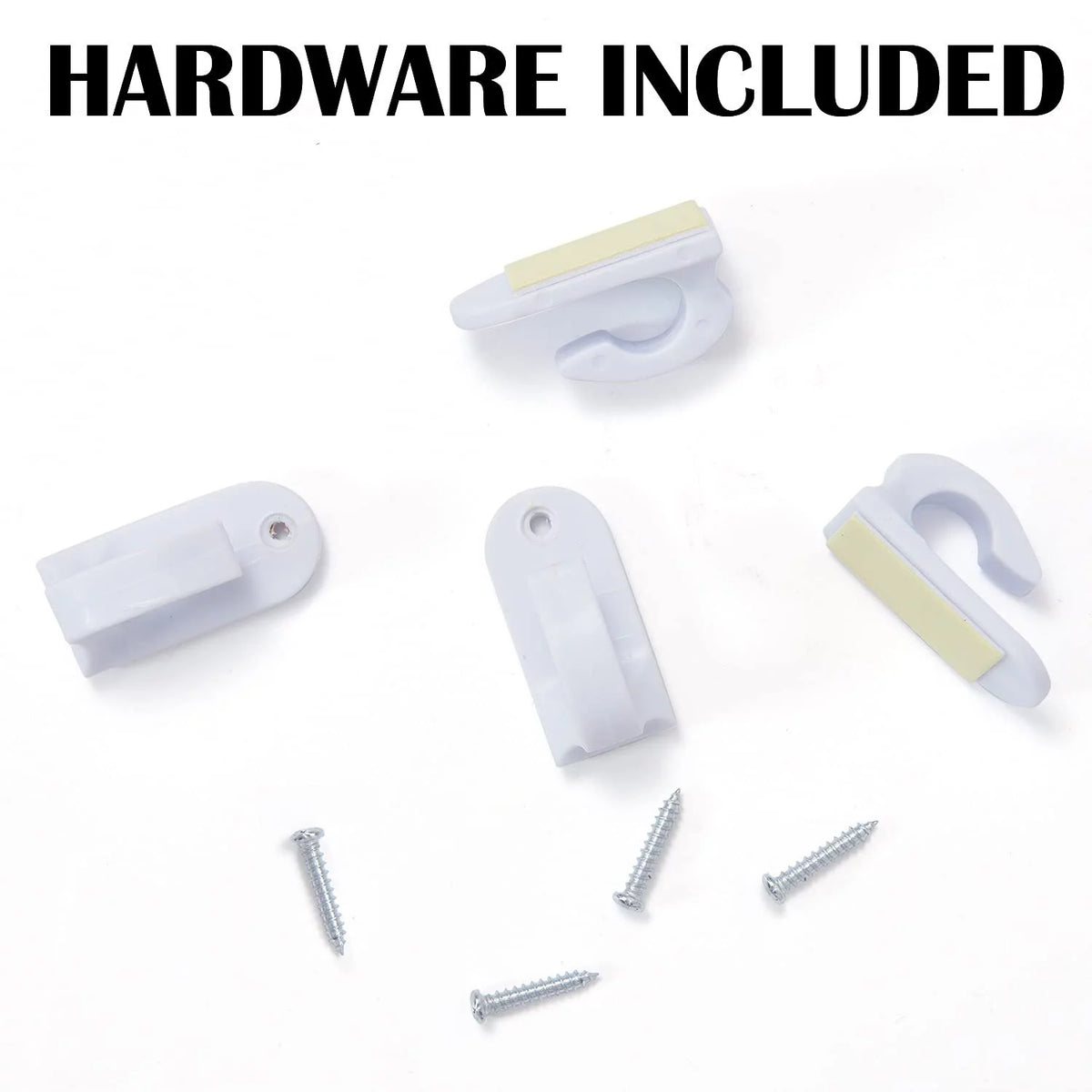 White 26" - 48" Adjustable Door Curtain Rods N525641