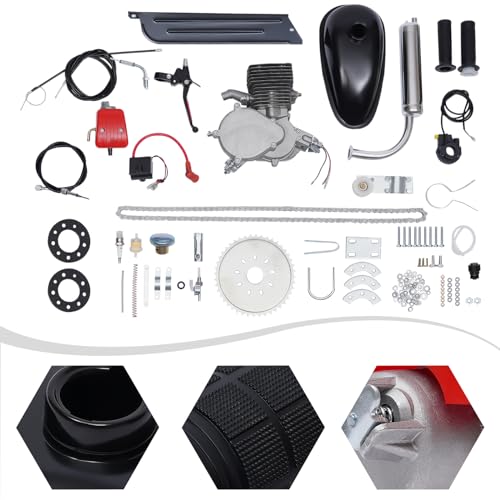 100CC 2-Stroke Gas Motorized Bicycle Engine Kit Black Z7593