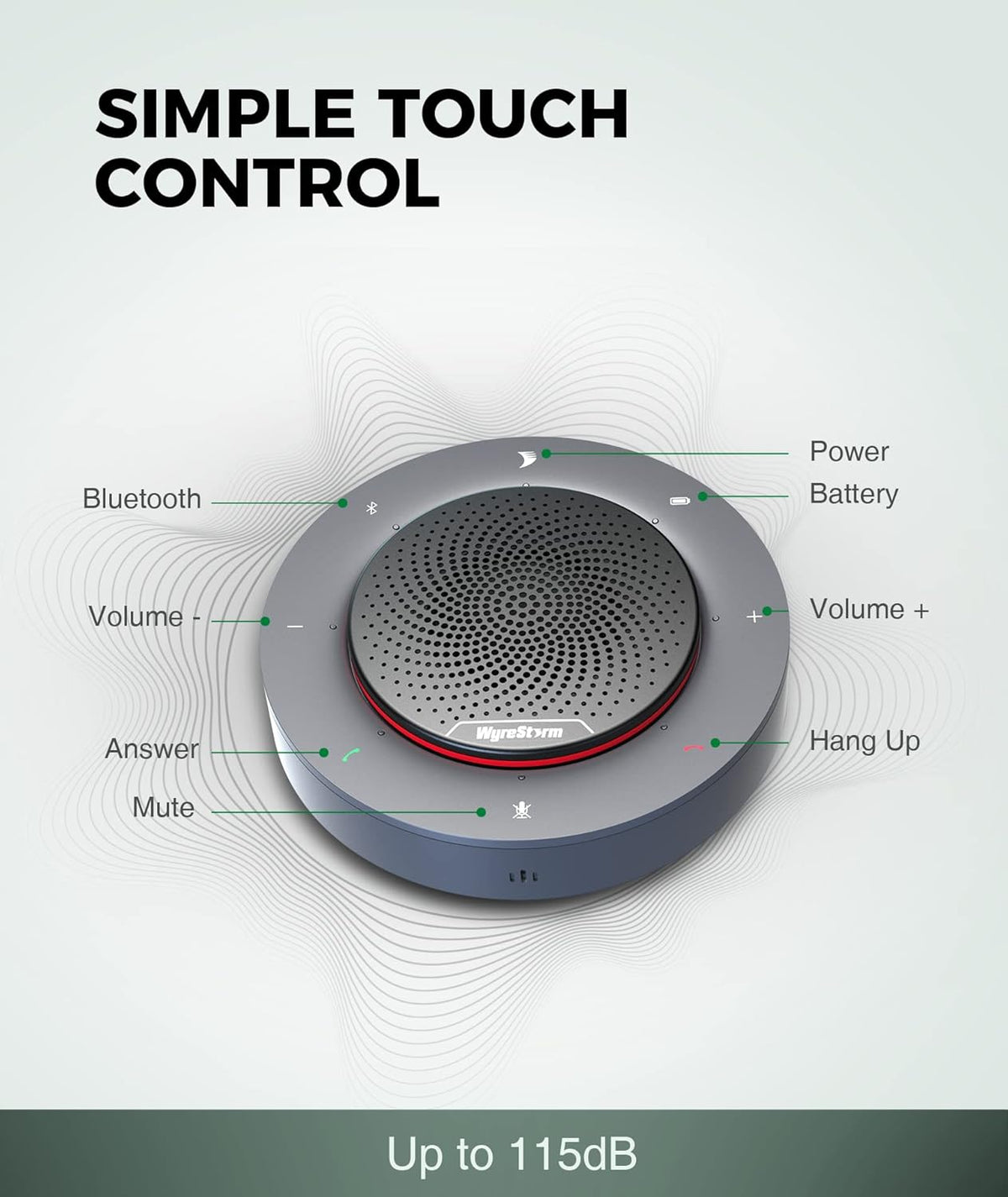 Conference Speaker with 4 Noise-canceling Mics D509607