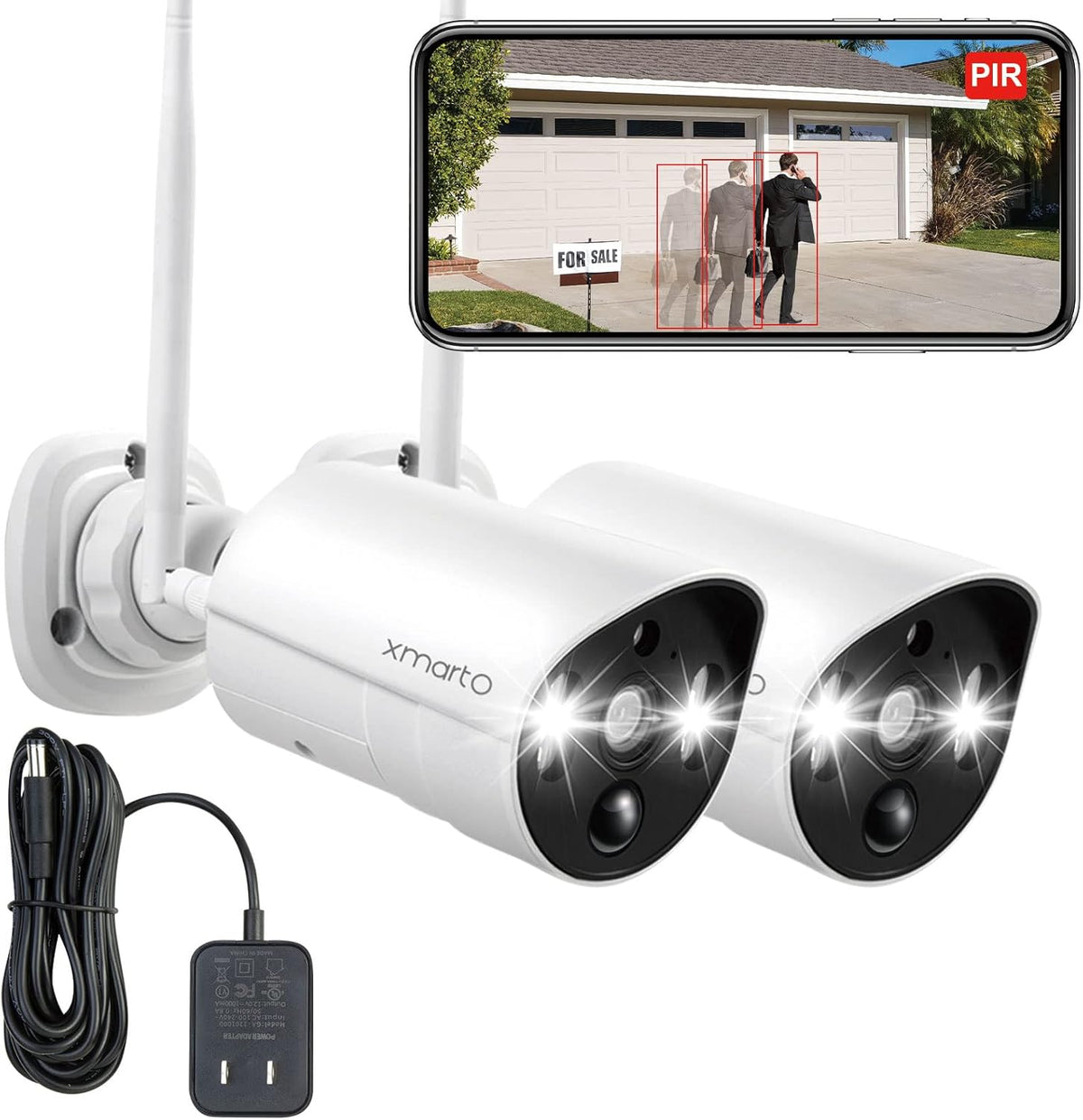 2K HD Wireless Security Camera System with Color Night Vision D10741