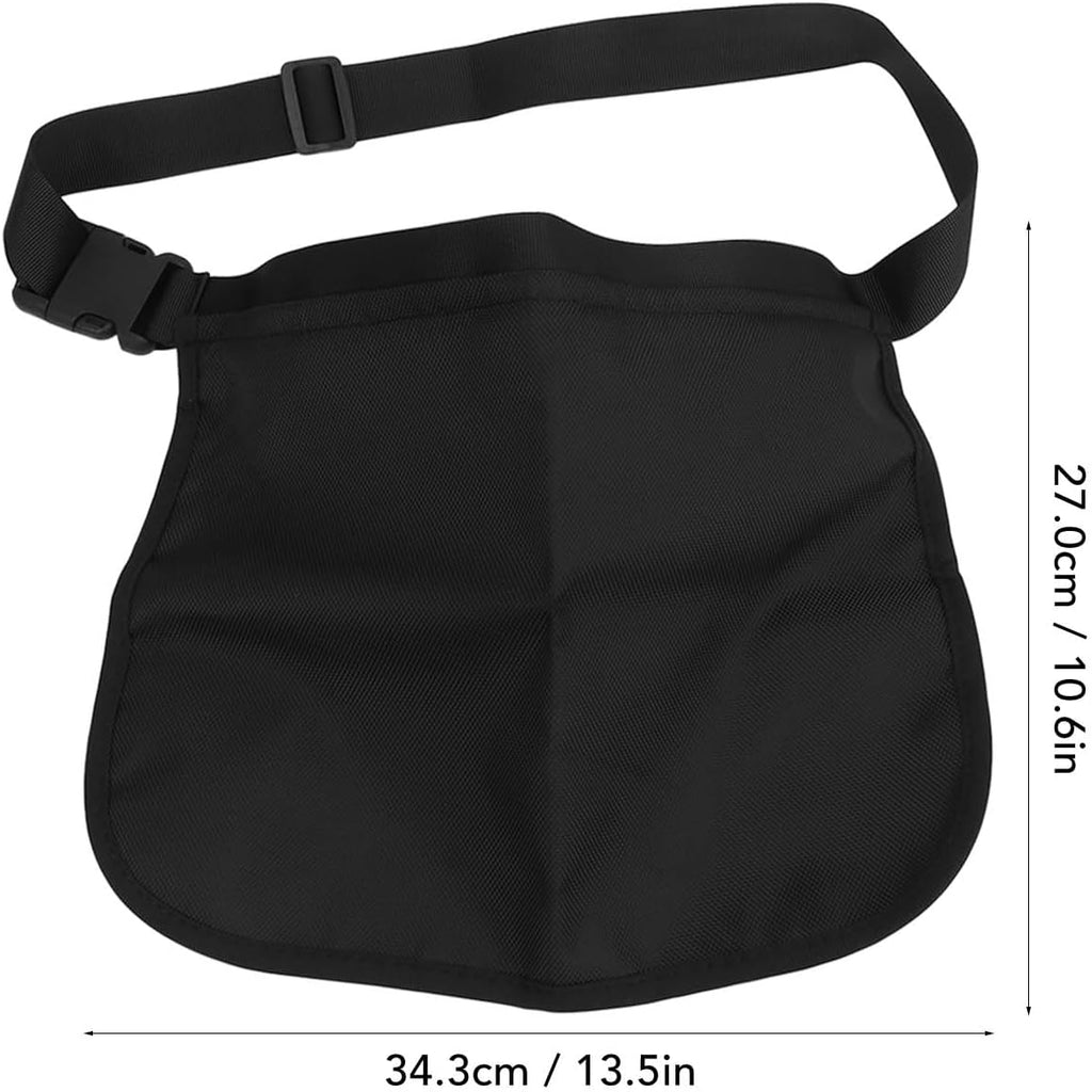Black Oxford Cloth Waist Belt Bag Pouch U335440