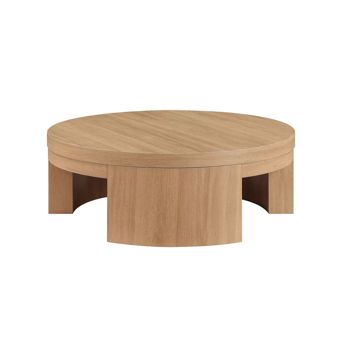 Round Coffee Table Warm Honey Finish Z3713