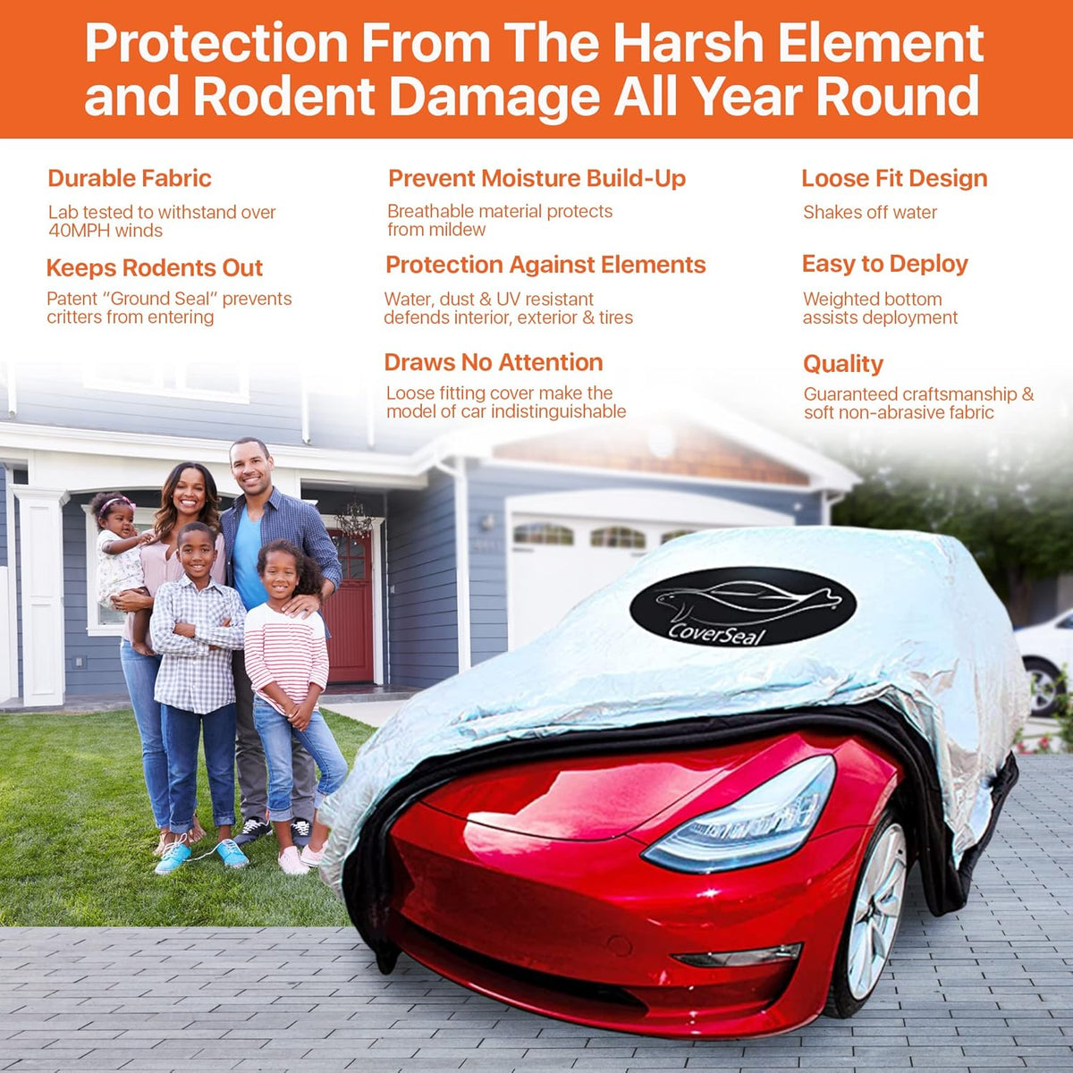 Heavy Duty Outdoor Car Cover A72152