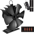6 Blades Stove Fan with Thermometer Strip K5908