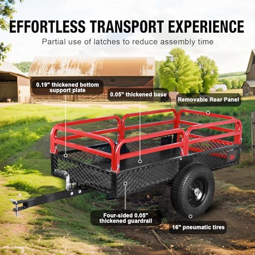 Heavy Duty Steel Dump Cart 1,500lbs 15 cu.ft H41245