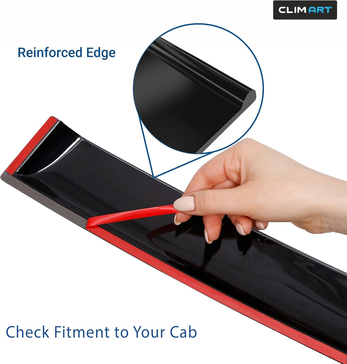 Rain Guards for GMC Sierra 2500HD/3500HD 2007-2014 Crew Cab, Tape-on Window Deflectors, 4pcs E4032