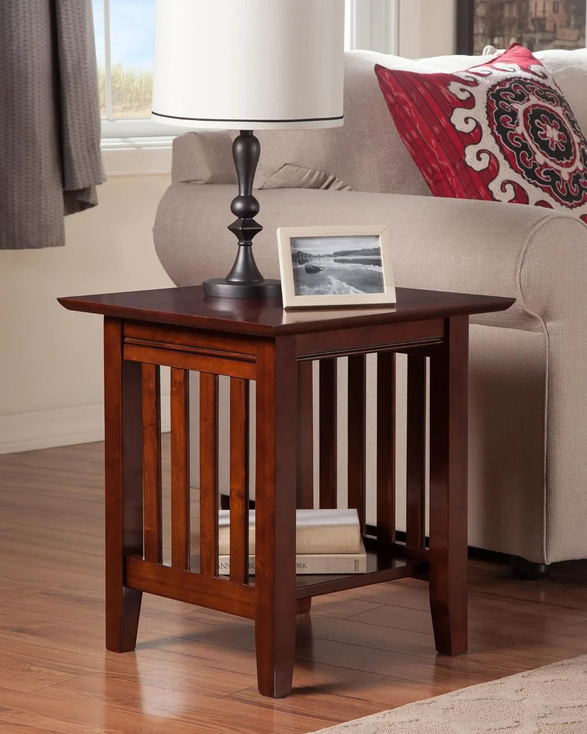 Solid Hardwood End Table 20 In Set Of 2 Walnut T294942