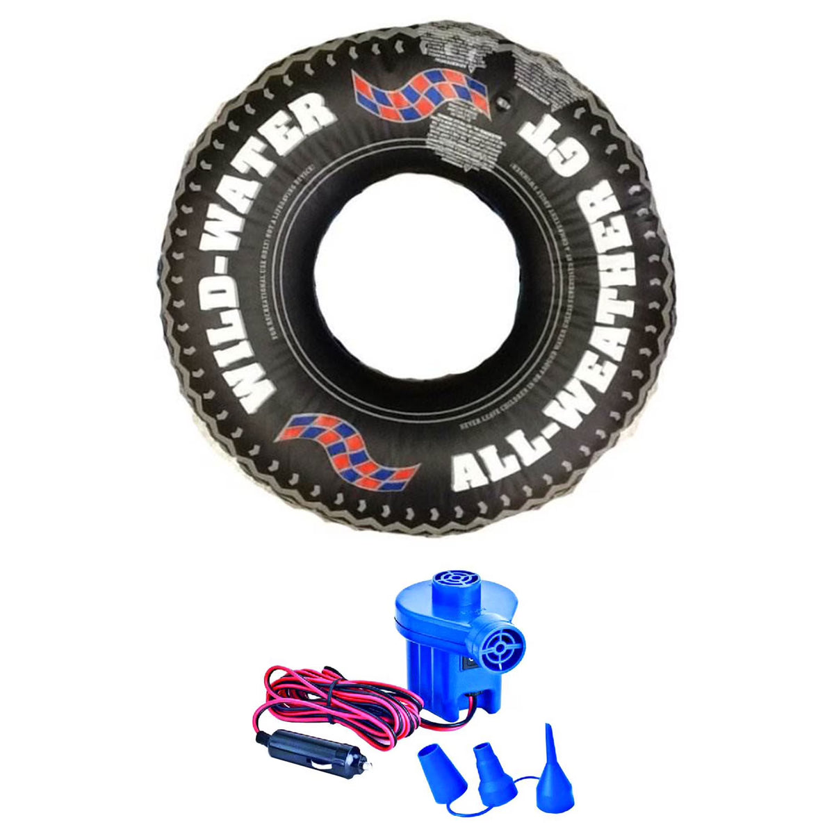 36in Inflatable Floating Tire Tube with Electric Pump K72152