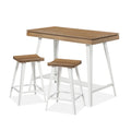 3-Piece Counter Height Table Set Dark Oak F280260