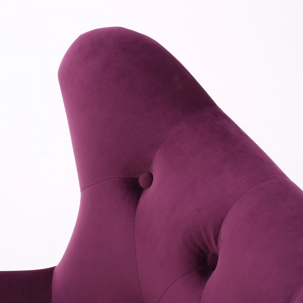 Purple Velvet Wingback Chair I3270