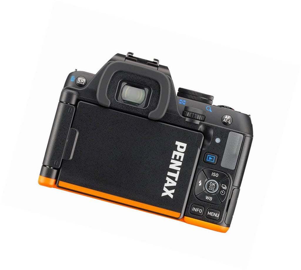 Black/Orange DSLR Camera with 18-50mm & 50-200mm Lenses Y163547