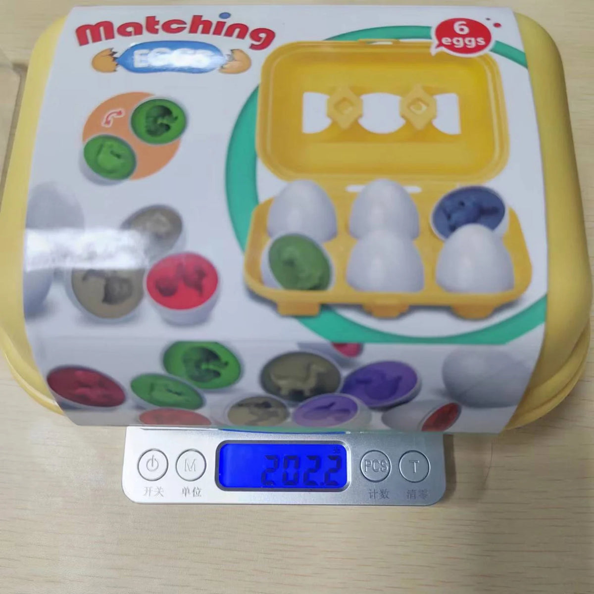 6 Pcs Shape and Color Matching Eggs Puzzle Toy D854228