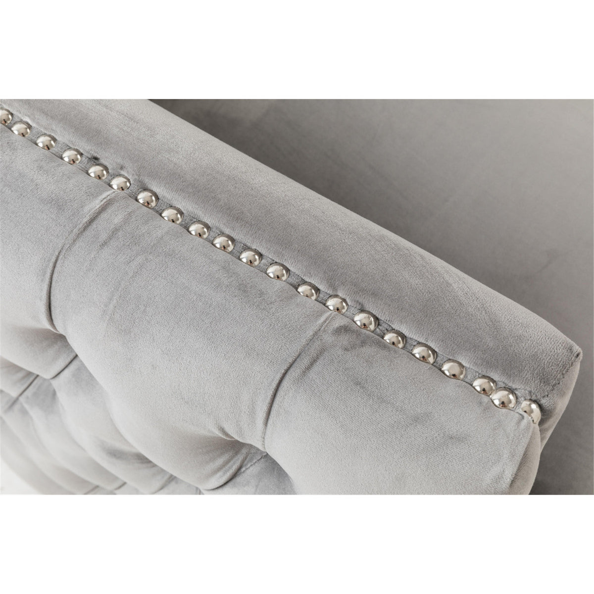 Gray Velvet Chair with 1 Pillow X570162