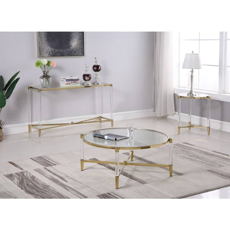 Rectangular Glass Top Sofa Table B243