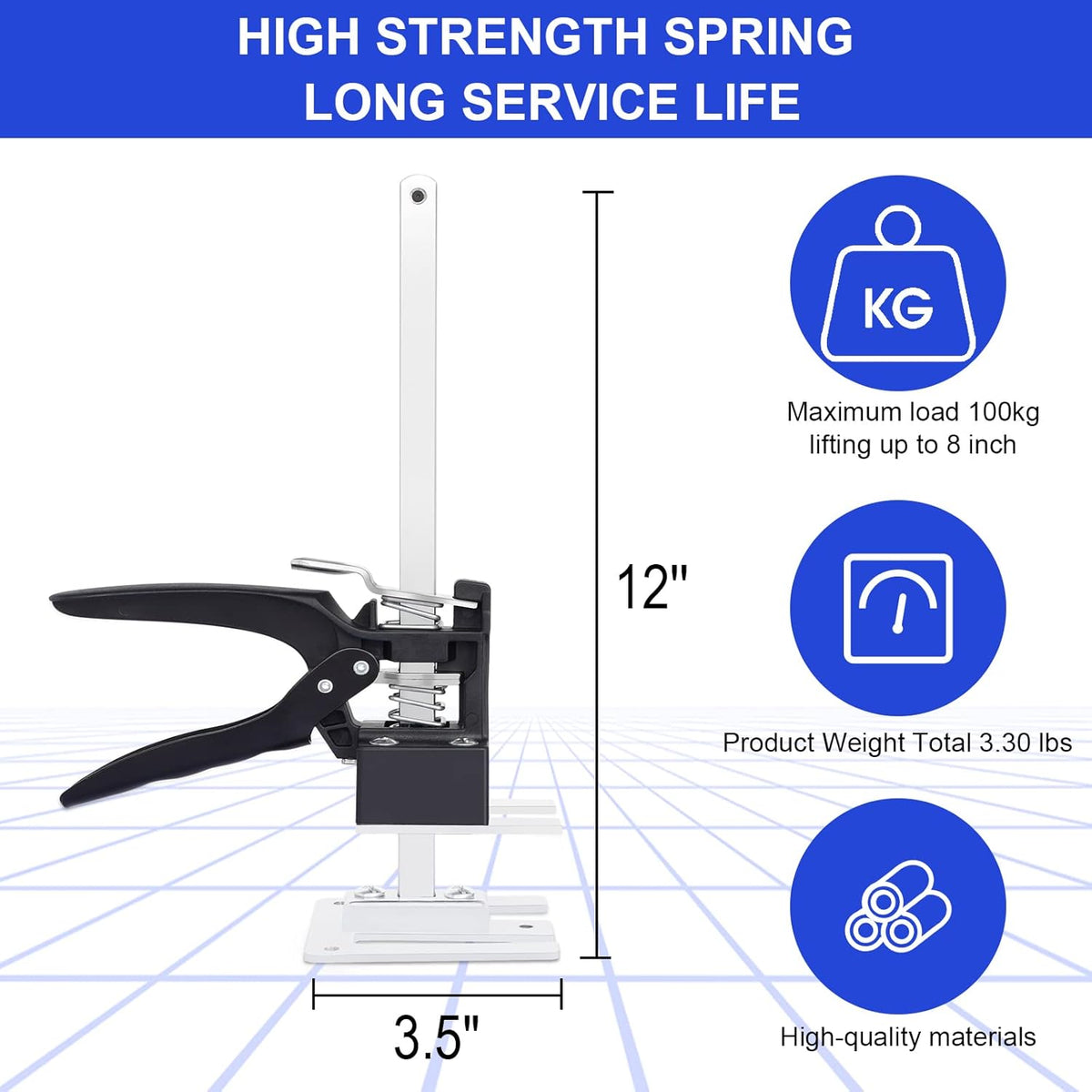 2 Packs Hand Lifting Tool Jack, Height Adjuster 0.2-8In, Up to 220lb Z12883
