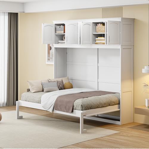 Full Size Murphy Cabinet Bed with Drawer M43136