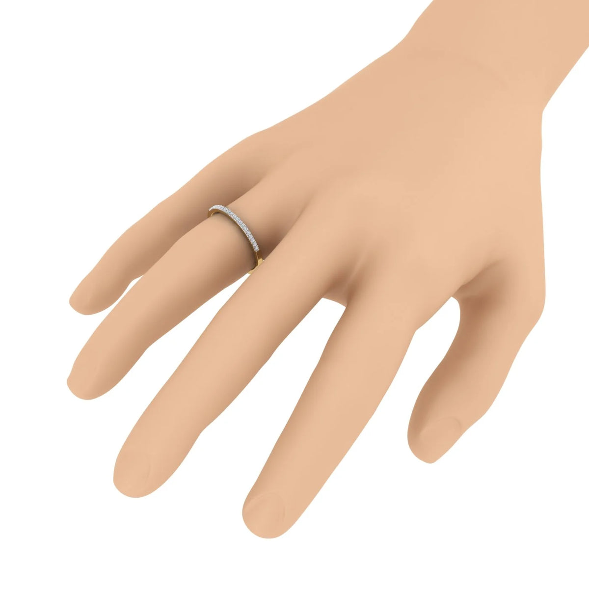 10K Yellow Gold Diamond Stackable Ring N38737