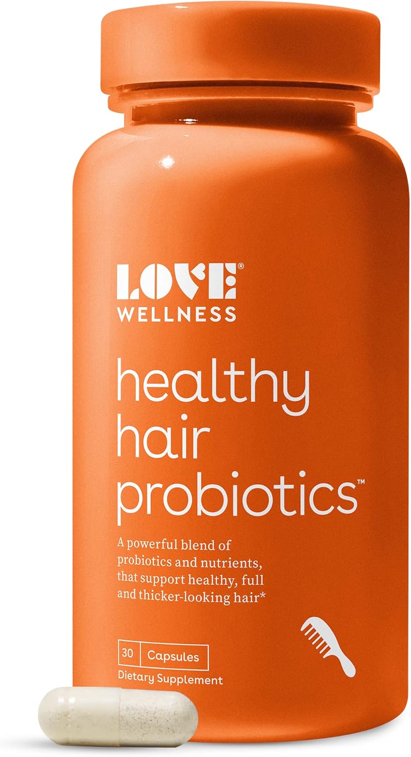 Healthy Hair Probiotics Supplement with Biotin and Vitamin B12 & B6 30 Capsules B776635