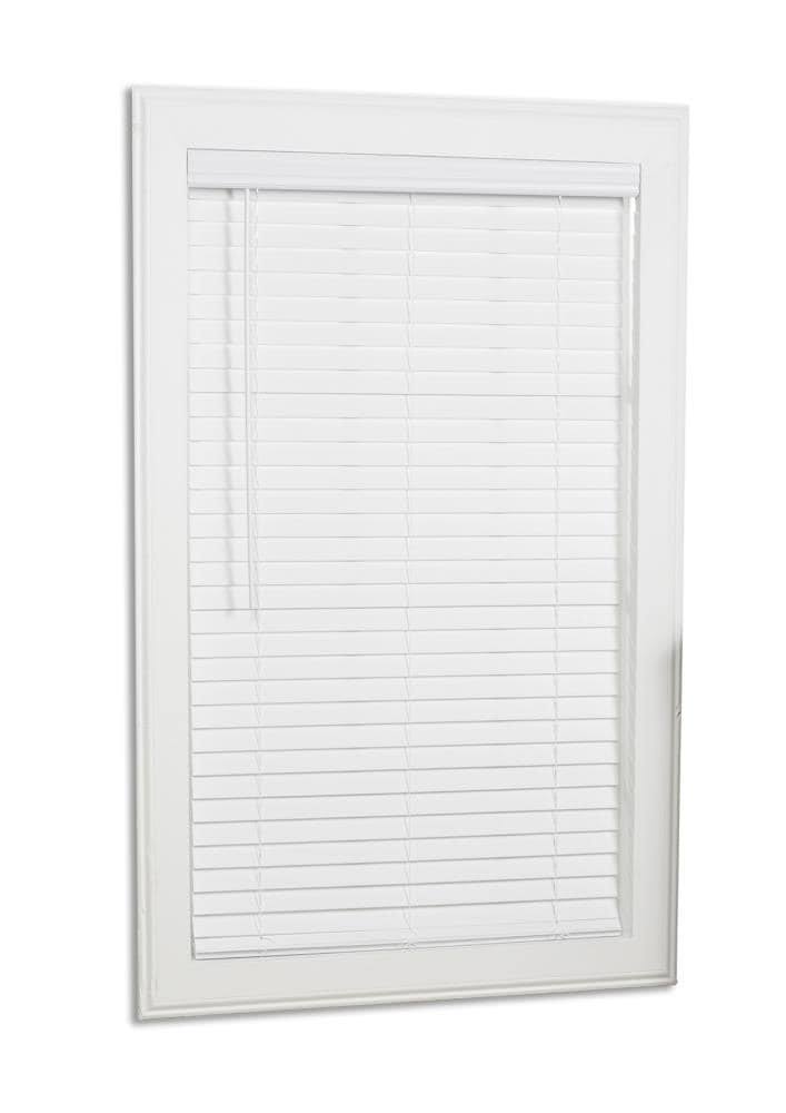 White Faux Wood Cordless Room Darkening Horizontal Blinds C415466