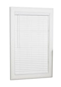 White Faux Wood Cordless Room Darkening Horizontal Blinds C415466