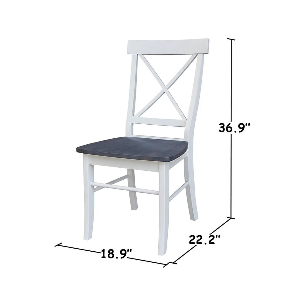 Round Wood Extension Dining Table with 4 Chairs A4284