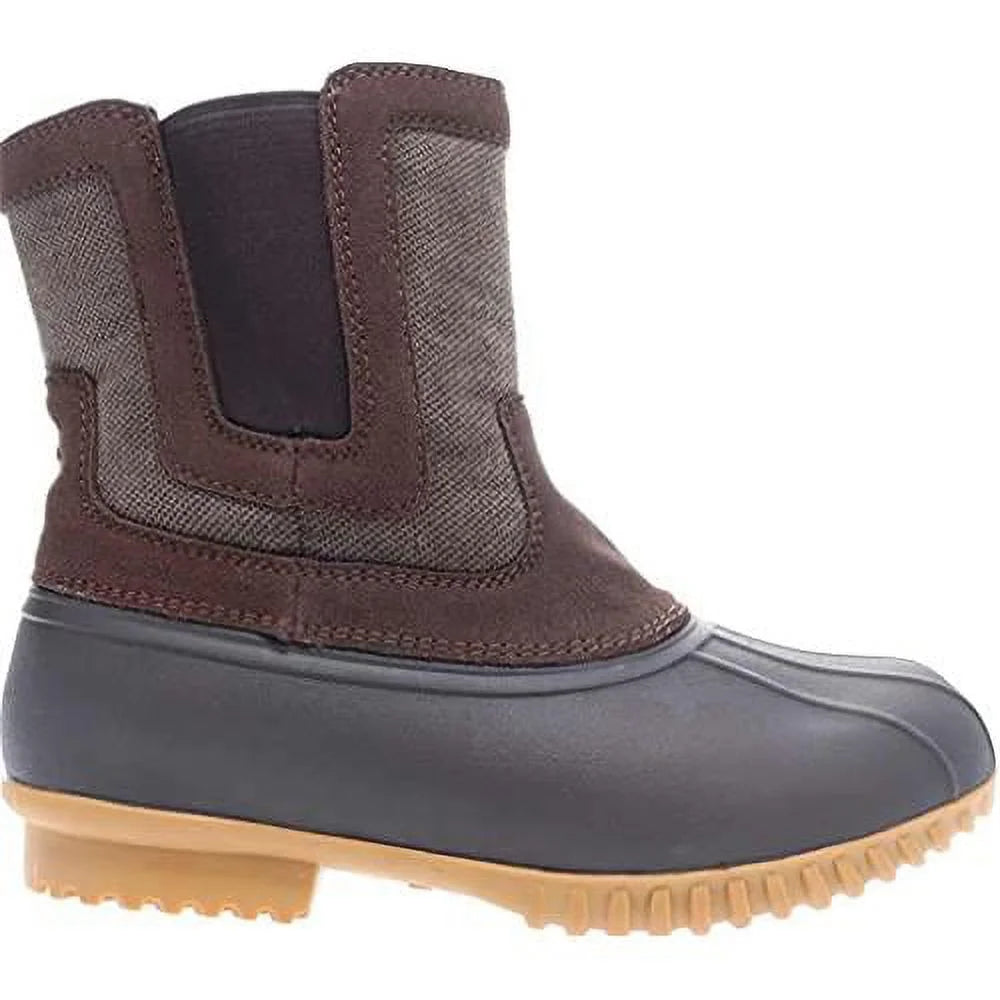 Brown Side-Zip Snow Boot J652