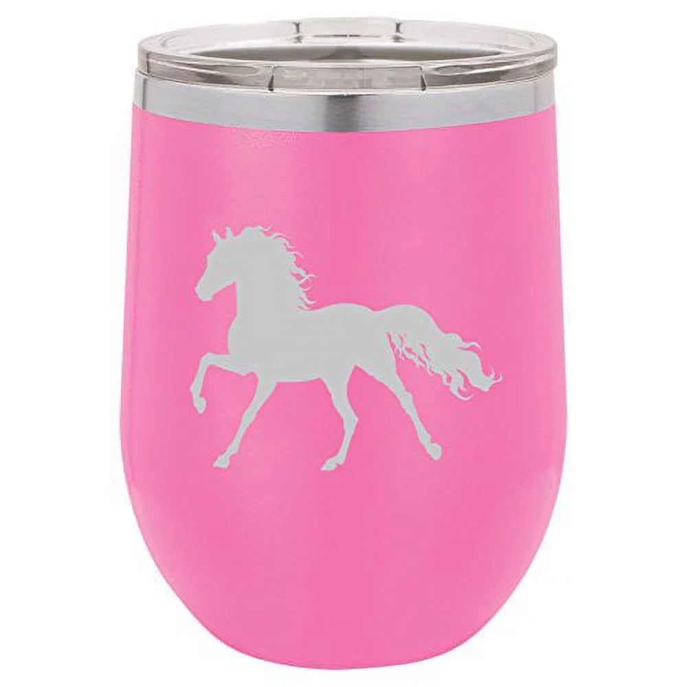 12 oz Stainless Steel Stemless Wine Tumbler with Lid O4617