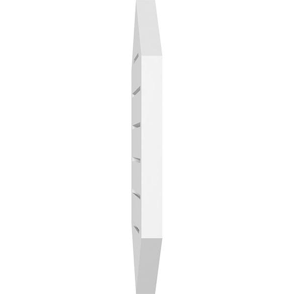 18x22W x 32x22H Vertical Peaked Surface Mount PVC Gable Vent 4/12 Pitch O816620