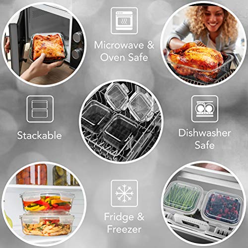 Large Glass Food Storage Containers with Lids, BPA Free I148102
