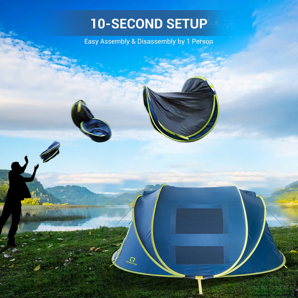 4-Person Waterproof Pop Up Camping Tent R98544