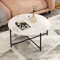 White Black Marble Coffee Table L98302