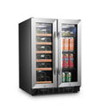 18-Bottle 55-Can Dual Zone Stainless Steel Wine Refrigerator H257
