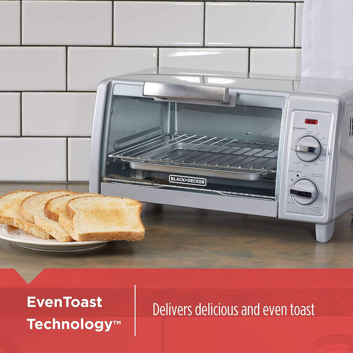 4-Slice Stainless Steel Toaster Oven J39758