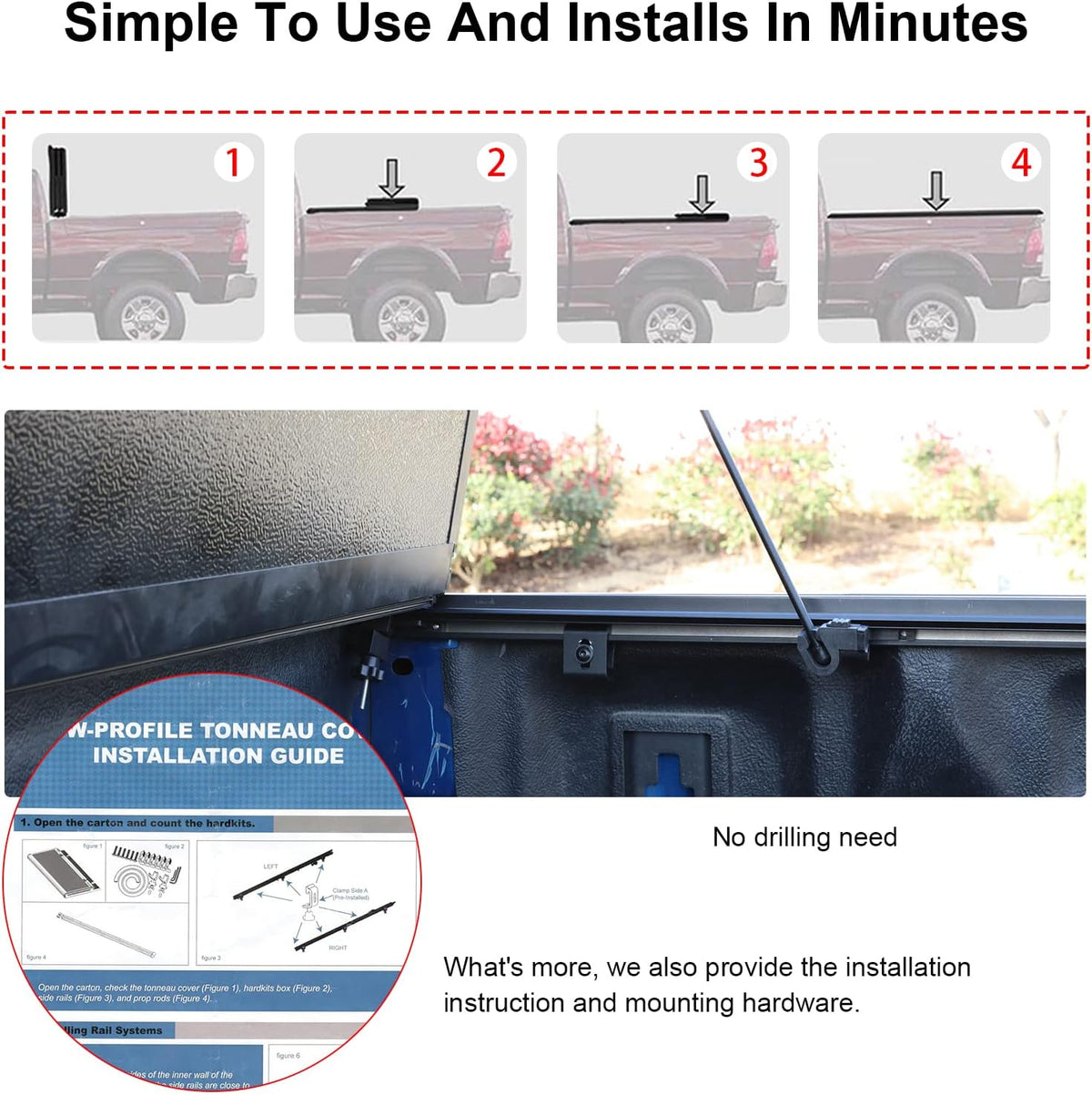 Hard Folding Truck Bed Tonneau Cover L4754