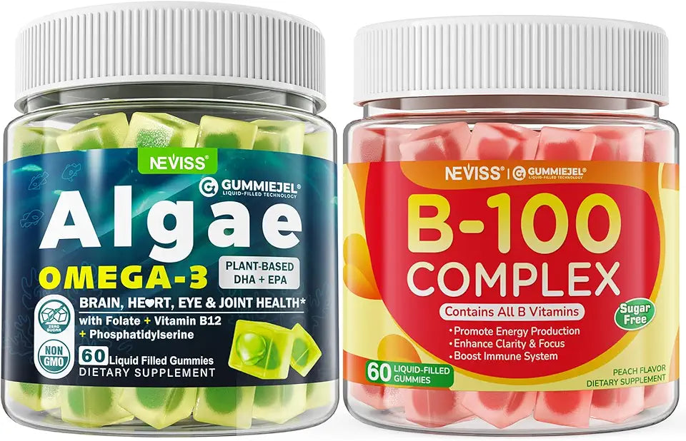Vegan Omega 3 Gummies Vitamin B100 Complex Gummies E35086