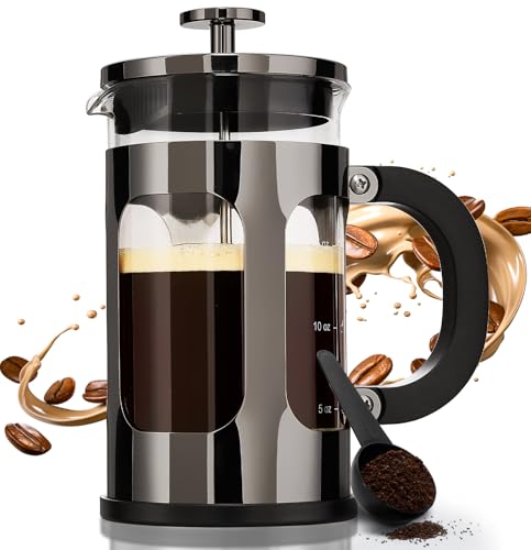1 Liter French Press Coffee Maker Borosilicate Glass Stainless Steel L891