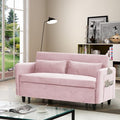Gray Velvet Convertible Sofa Bed with Pull-Out Bed I977
