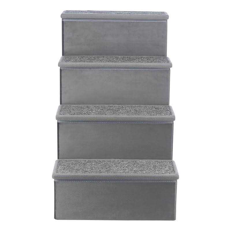 Foldable 4-Step Pet Stairs with Storage C11675